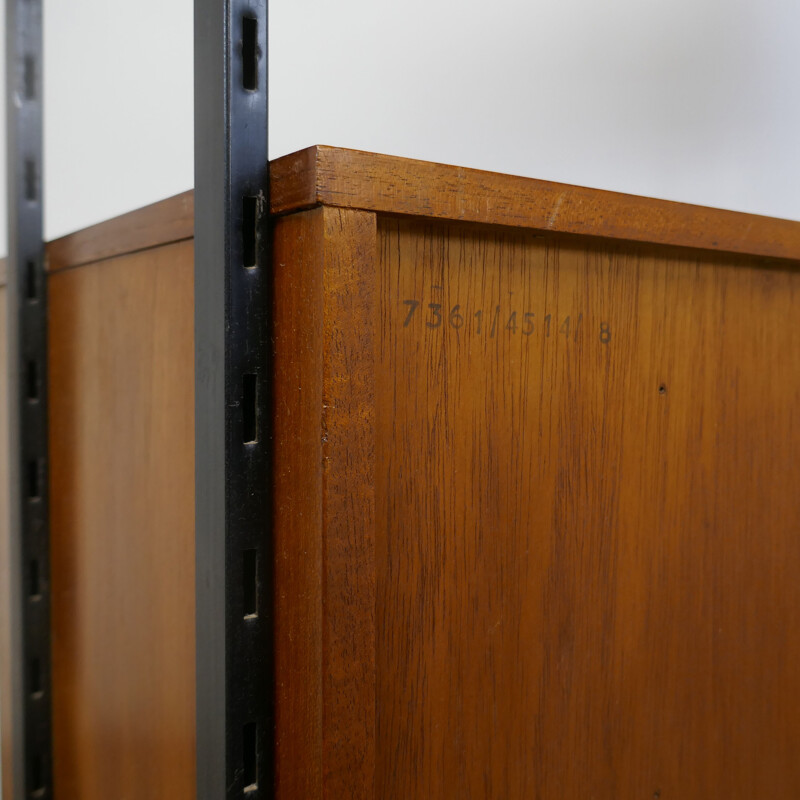 Mid-Century Teak Wall Shelving System Desk by Avalon 1960s