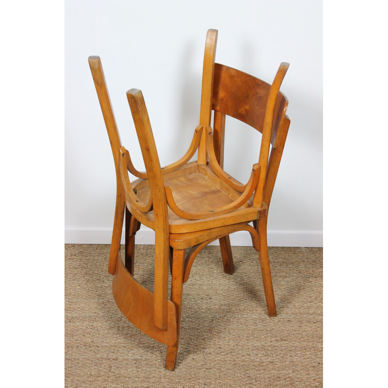 Paire de chaises vintage bistrot de Baumann 1950
