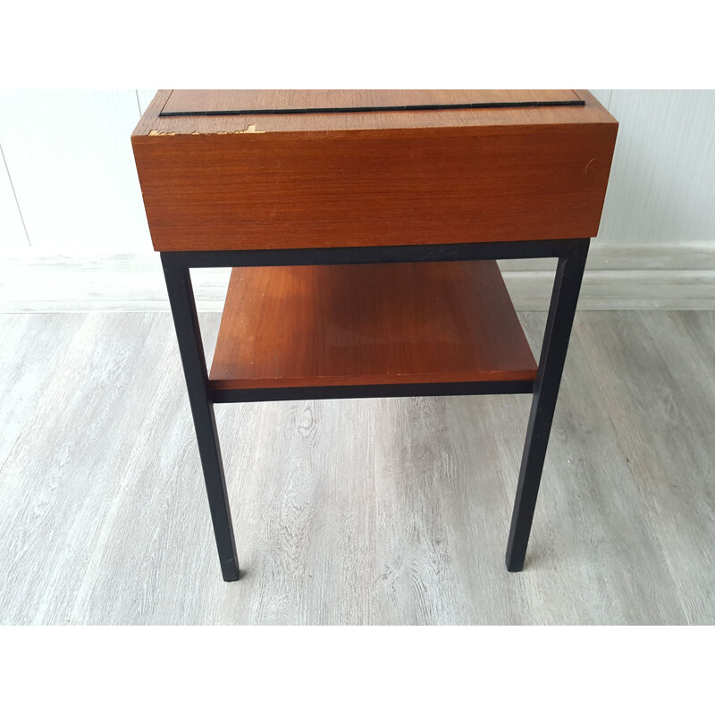 Table d'appoint vintage en fil de fer 1960