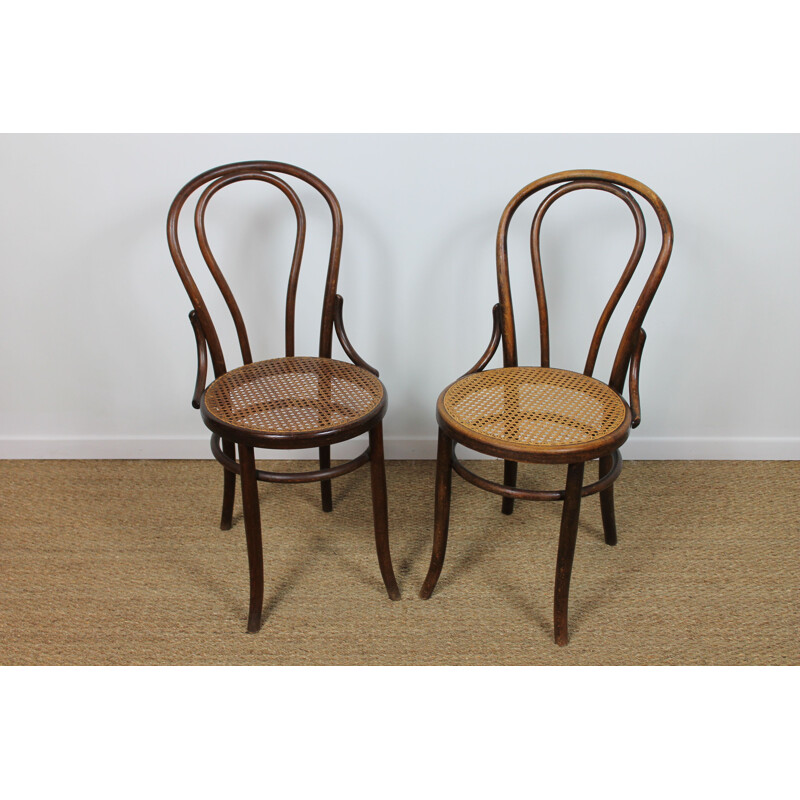Pair of vintage chairs bistro Fischel, Austria 1920s