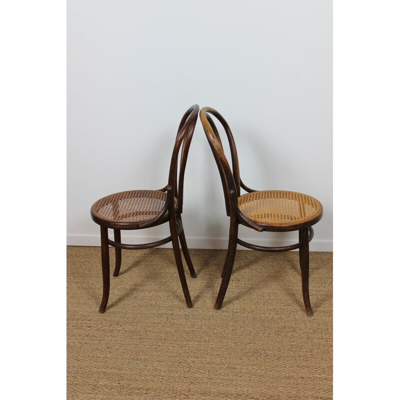 Pair of vintage chairs bistro Fischel, Austria 1920s