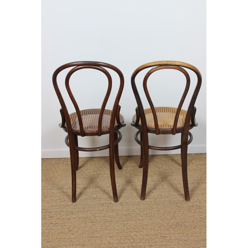 Pair of vintage chairs bistro Fischel, Austria 1920s