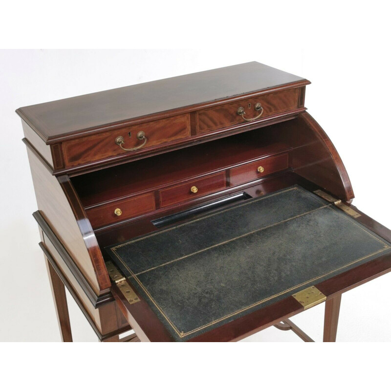 Vintage Edwardian Cylinder Desk, British 1910