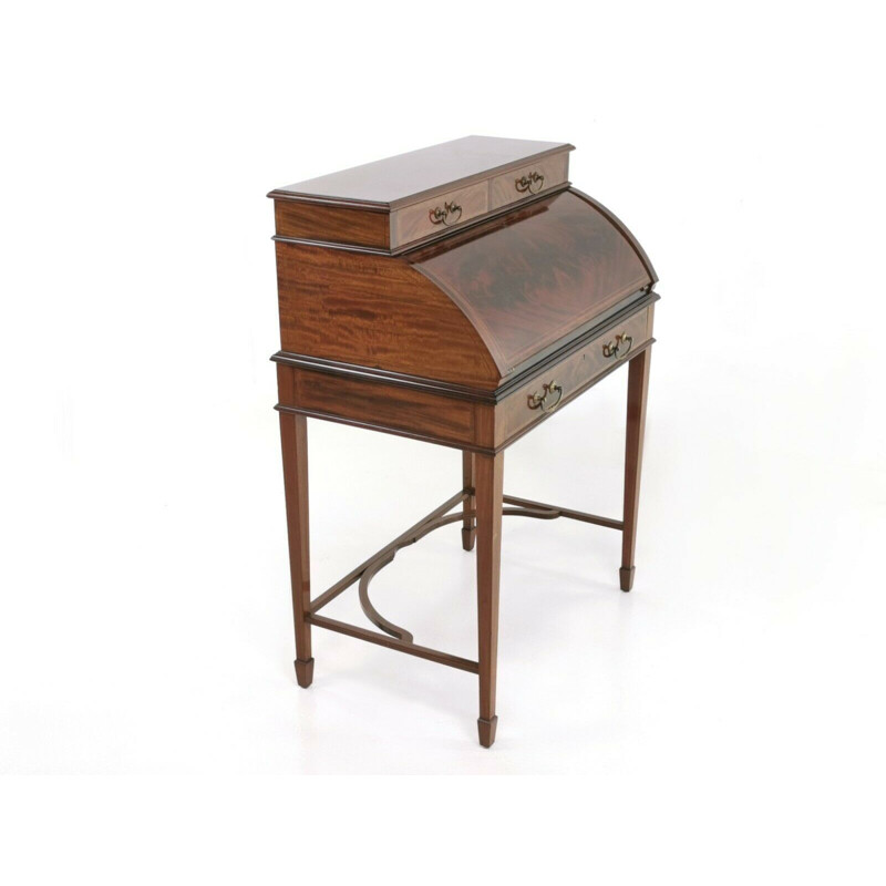 Vintage Edwardian Cylinder Desk, British 1910