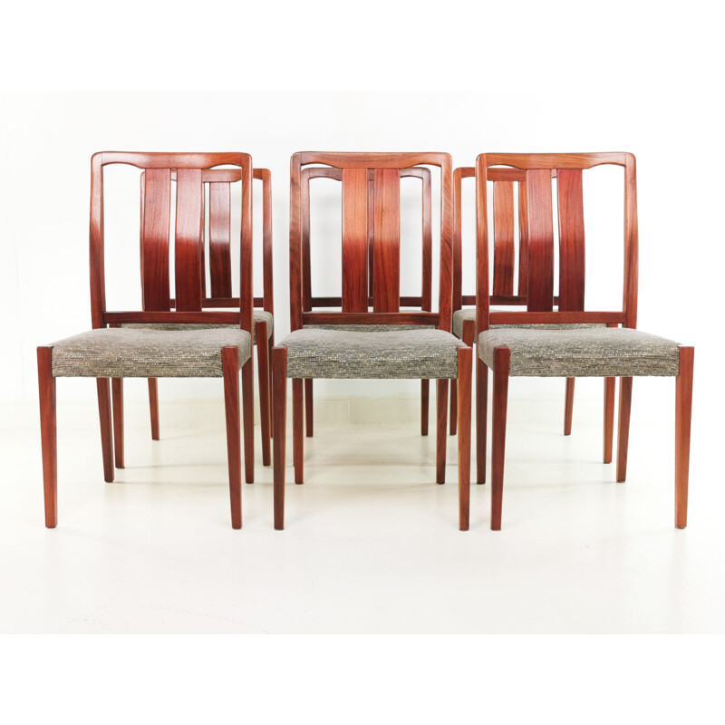 Set of 6 vintage Rosewood Dining Chairs By Nils Jonsson for Hugo Troeds, Sweden 1960s