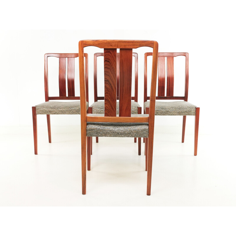 Set of 6 vintage Rosewood Dining Chairs By Nils Jonsson for Hugo Troeds, Sweden 1960s