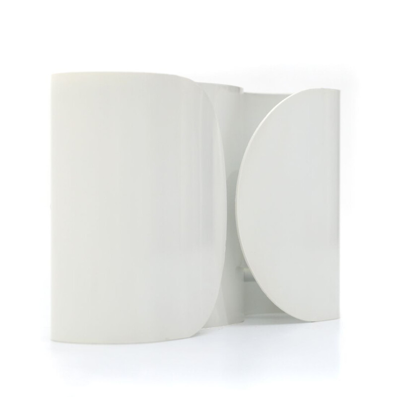 Vintage White "Foglio" wall lamp by Tobia Scarpa for Flos 1960s