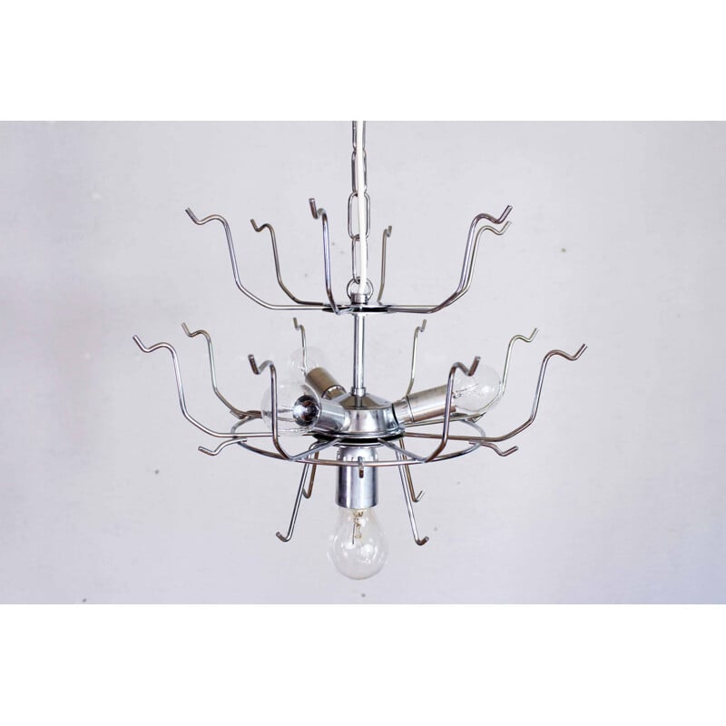 Vintage Vistosi chandelier in Murano glass 1960s