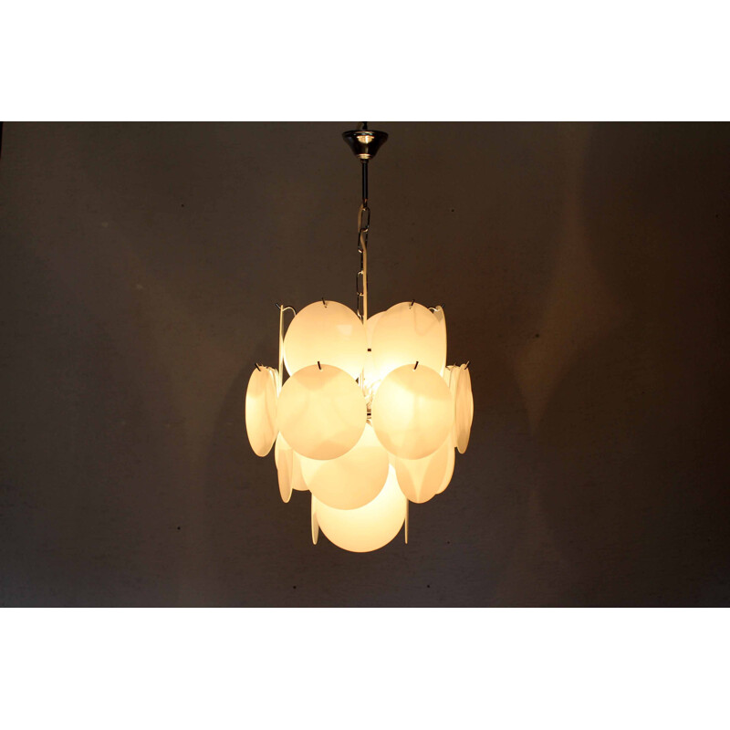 Vintage Vistosi chandelier in Murano glass 1960s