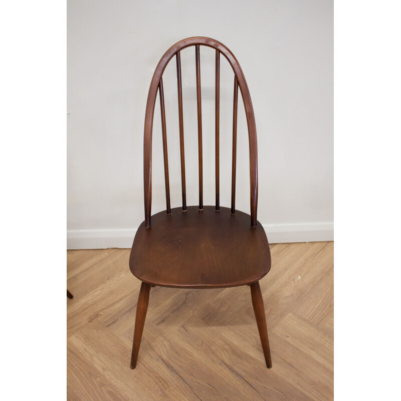 Lot de 4 chaises vintage Elm Windsor de Lucian Ercolani pour Ercol, Royaume-Uni 1960