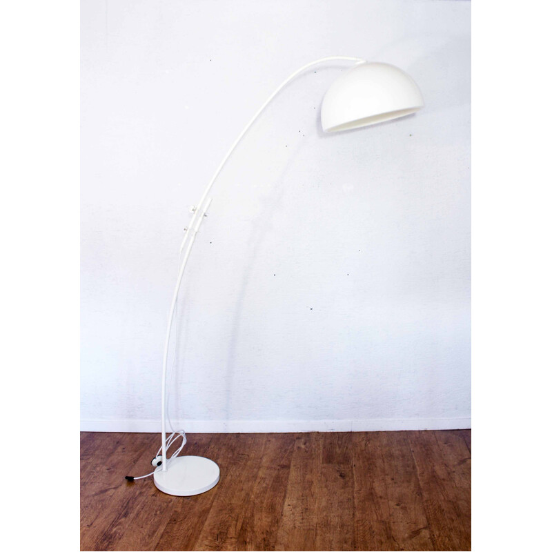 Vintage adjustable arc Hustadt Leuchten floor lamp 1970s