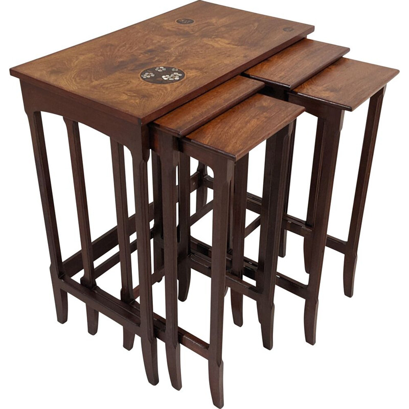 Vintage nesting tables by Louis Majorelle 1930s