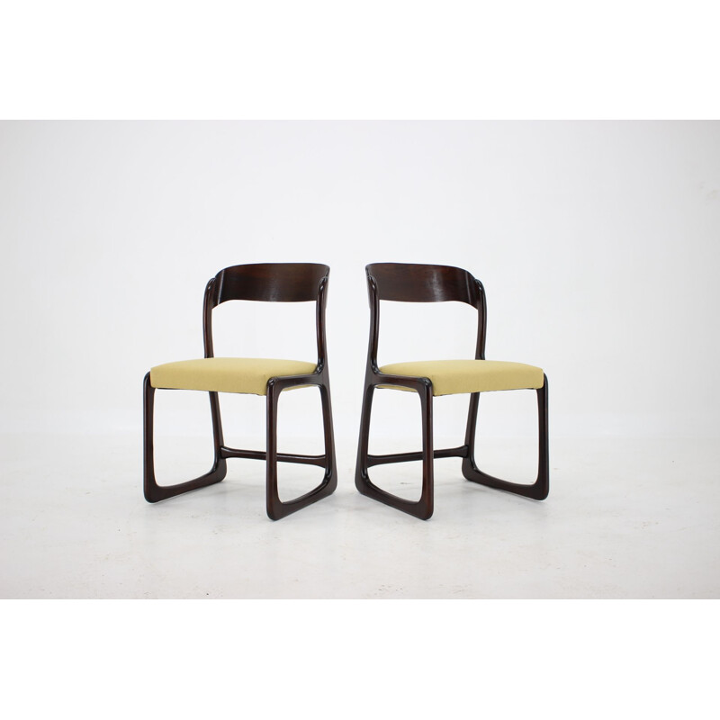 Set of 4 vintage Dining Chairs by Emile & Walter Baumann, French 1960s