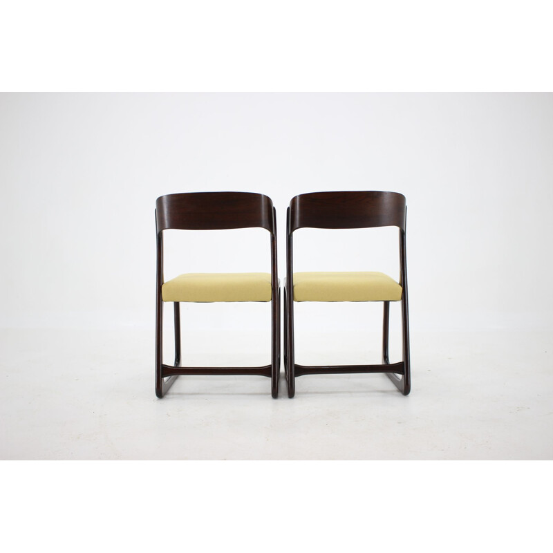 Set of 4 vintage Dining Chairs by Emile & Walter Baumann, French 1960s