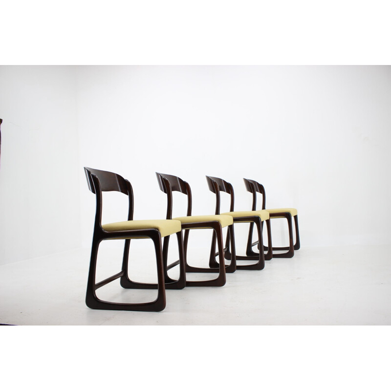 Set of 4 vintage Dining Chairs by Emile & Walter Baumann, French 1960s