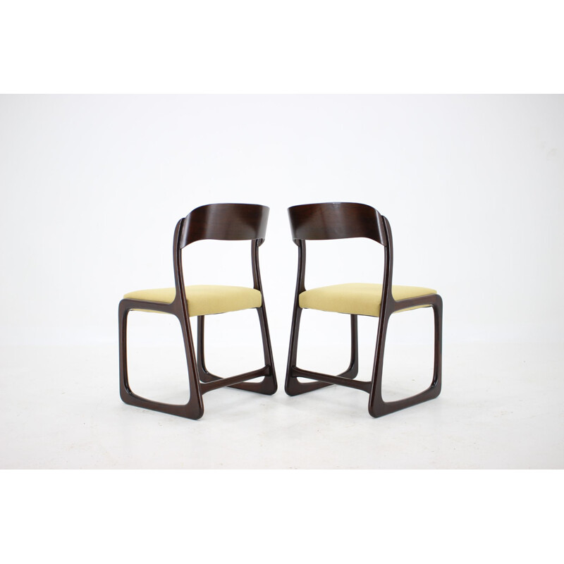 Set of 4 vintage Dining Chairs by Emile & Walter Baumann, French 1960s