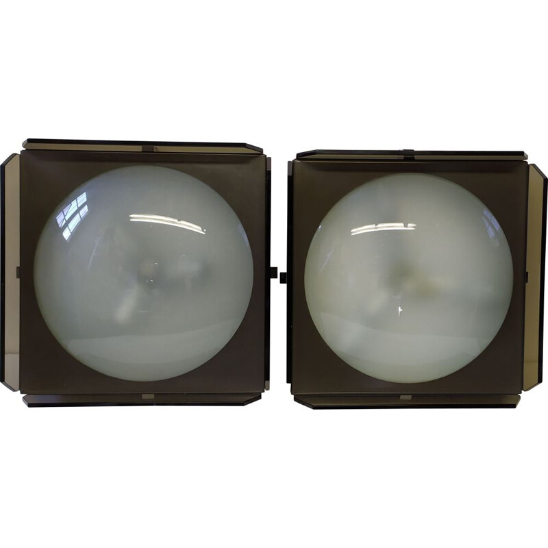 Pair of vintage Wall lights Veca, Italy 1970s