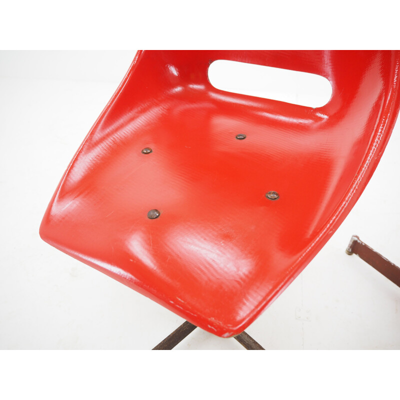 Satz von 4 industriellen Vintage-Stühlen, 1960