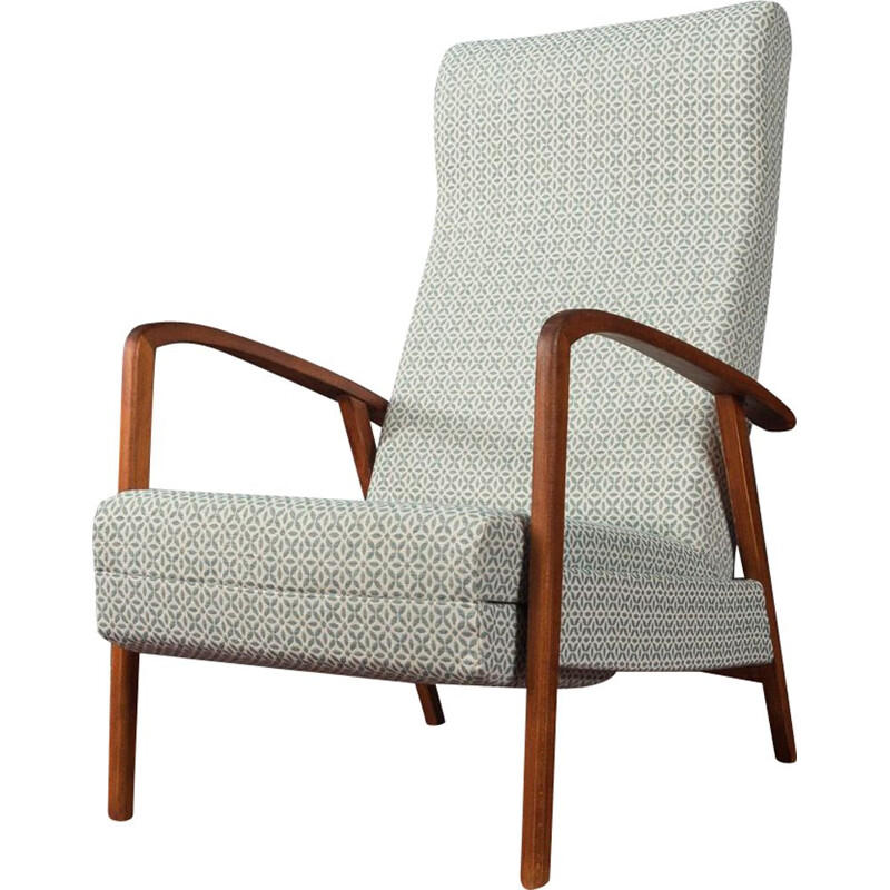 Vintage reclining armchair, Scandinavian 1950s