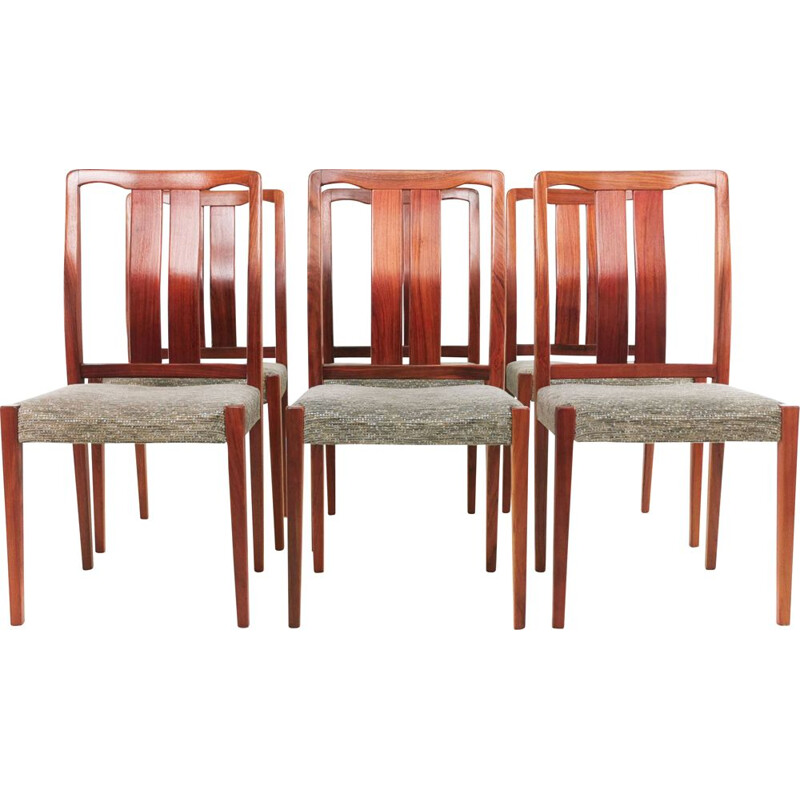 Set of 6 vintage Rosewood Dining Chairs By Nils Jonsson for Hugo Troeds, Sweden 1960s