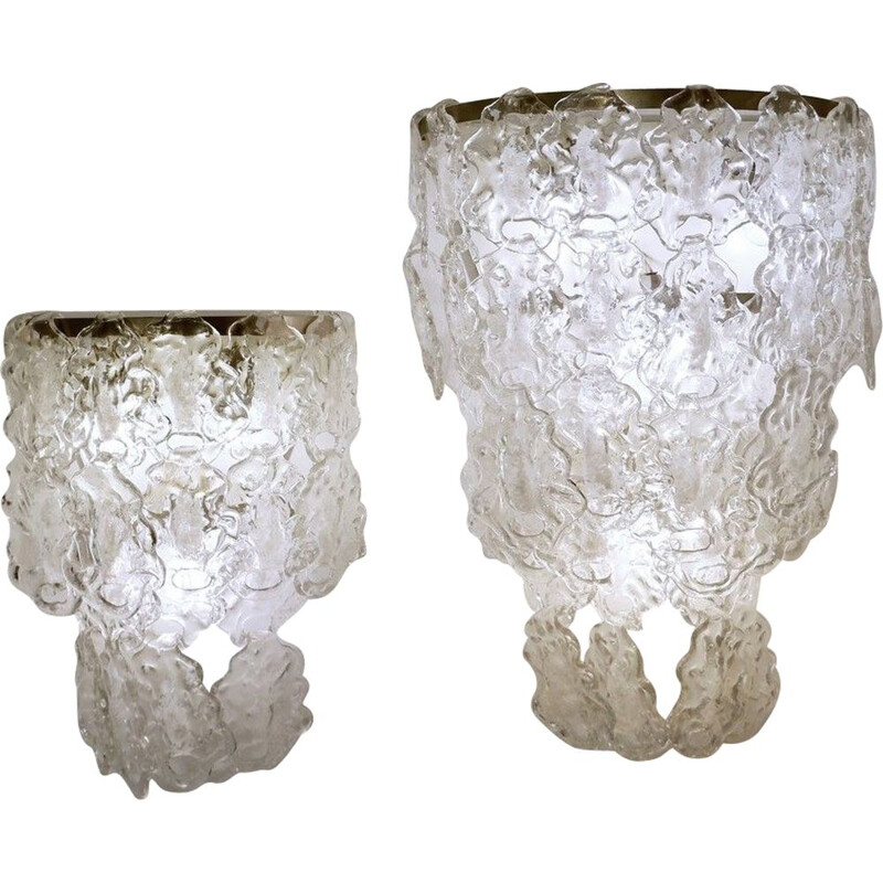 Pair of vintage Murano glass wall lights