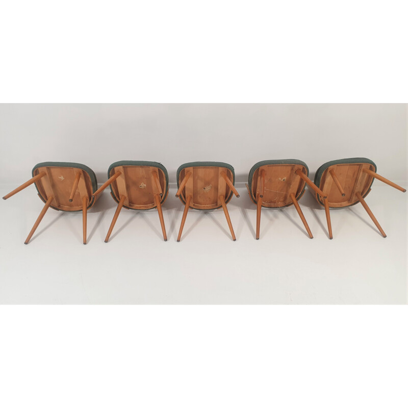 Lot de 5 chaises vintage d'Antonín Šuman 1960