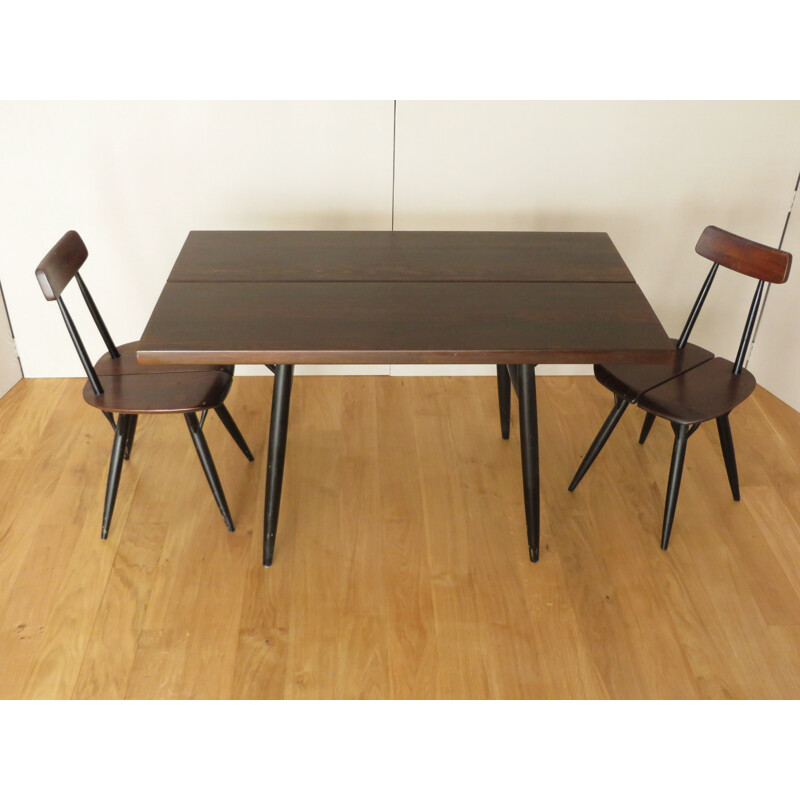 Set of Laukaan Puu “Pirkka” table and chairs, Ilmari TAPIOVAARA - 1950s