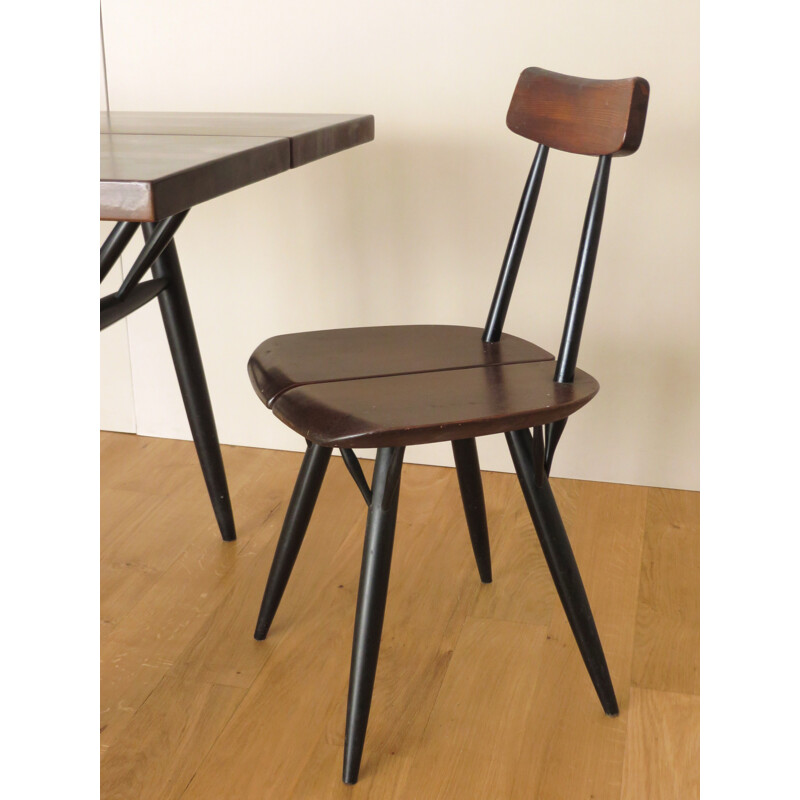 Set of Laukaan Puu “Pirkka” table and chairs, Ilmari TAPIOVAARA - 1950s