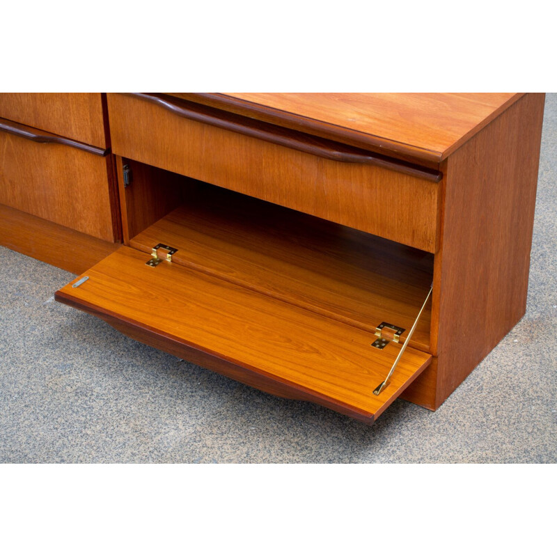 Pair of vintage teak chests of drawers, Scandinavian 1960s