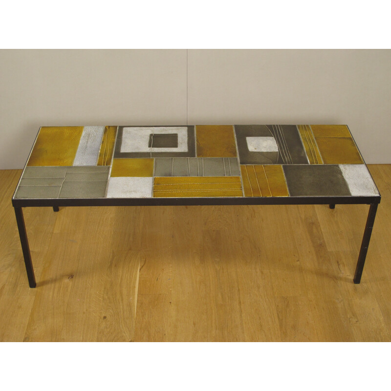Coffee table in Vallauris ceramic, Roger Capron - 1960s