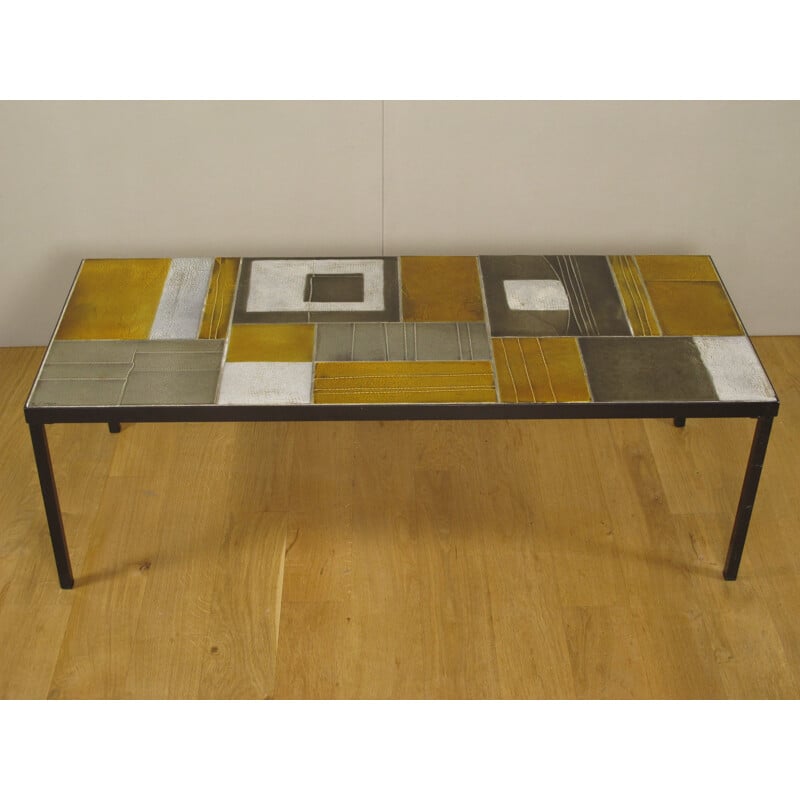 Table basse en céramique de Vallauris, Roger CAPRON - 1960