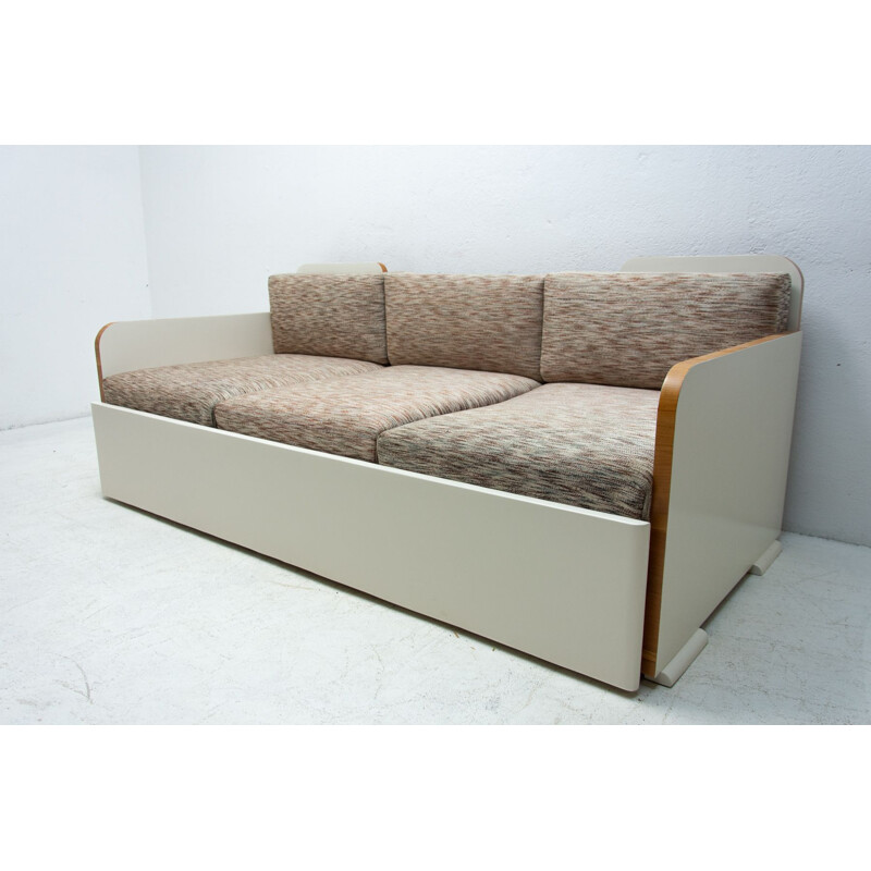 Vintage Bohemia Sofa Volledig gerestaureerd Art Deco Tsjechoslowakije 1930