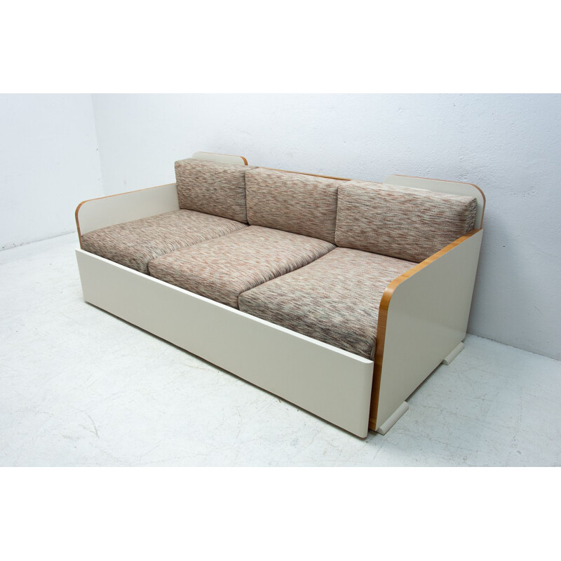 Vintage Sofa Bohemia Fully restored Art Deco Czechoslovakia 1930s