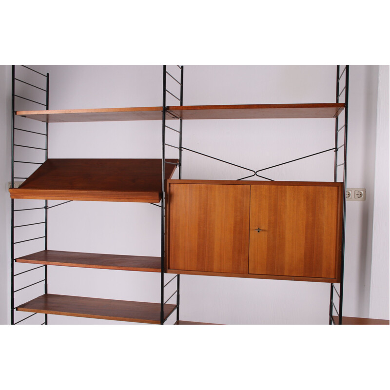 Vintage Shelving Unit Teak with bookshelf from WHB, 1960s