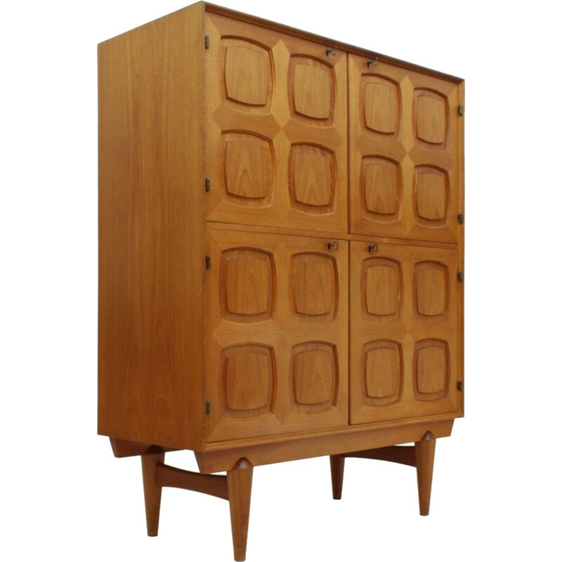 Scandinavian Gustav Bahus cupboard in teak wood, A. RELLING & R. RASTAD & A. AARSETH - 1960s