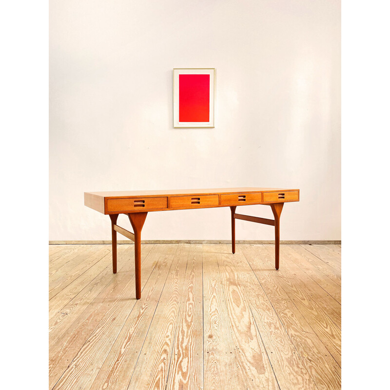 Mid-Century Teak Desk by Nanna Ditzel for Søren Willadsen Møbelfabrik, Danish 1950s