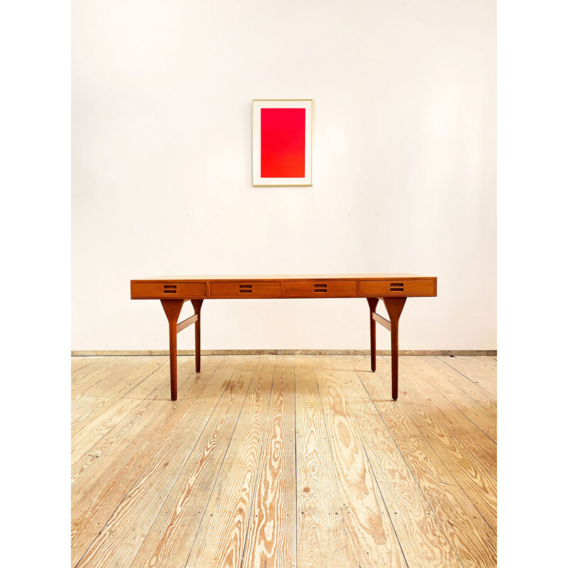 Mid-Century Teak Desk by Nanna Ditzel for Søren Willadsen Møbelfabrik, Danish 1950s