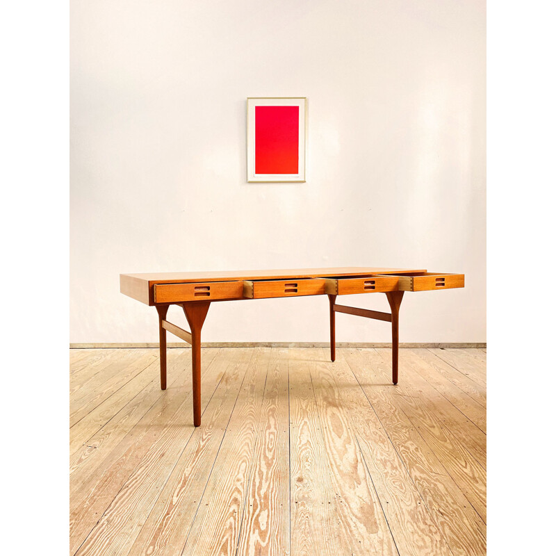 Mid-Century Teak Desk by Nanna Ditzel for Søren Willadsen Møbelfabrik, Danish 1950s