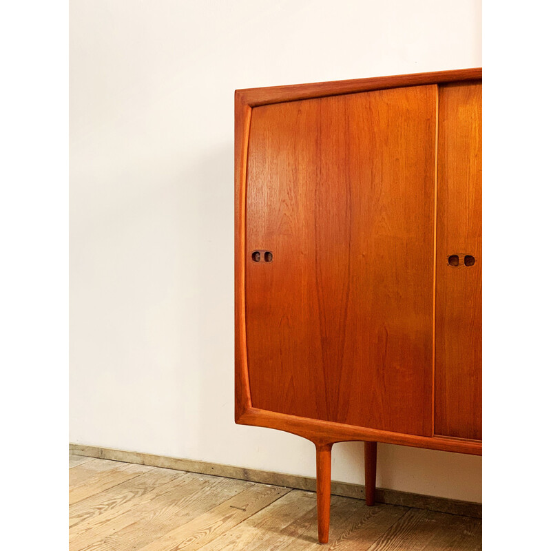 Mid Century Teak Sideboard, Highboard, Credenza by Harry Østergaard for Randers, 1950S