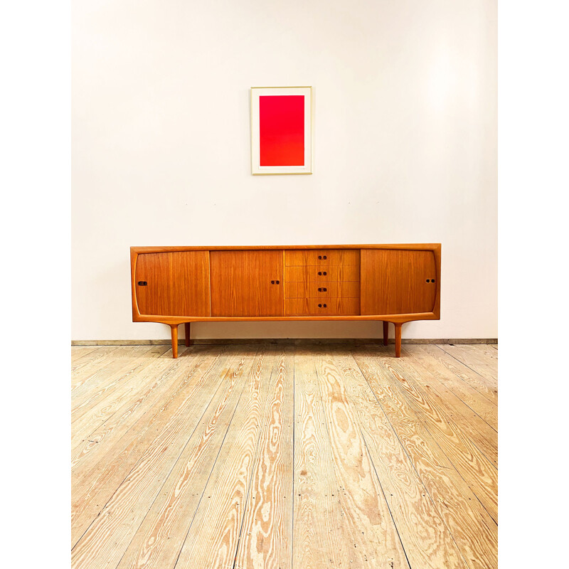 Mid Century Teak Sideboard, Credenza by Harry Østergaard for Randers, 1950s