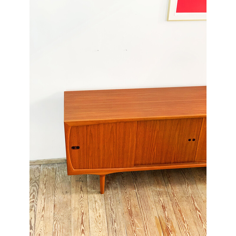 Mid Century Teak Sideboard, Credenza by Harry Østergaard for Randers, 1950s