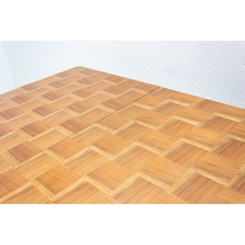 Vintage adjustable table with a chess pattern by Jindřich Halabala for Úp Závody Brno, Czechoslovakia 1950