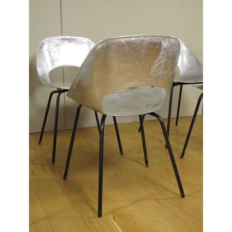 Set of 6 Steiner "Tulipe" chairs, Pierre GUARICHE - 1950s