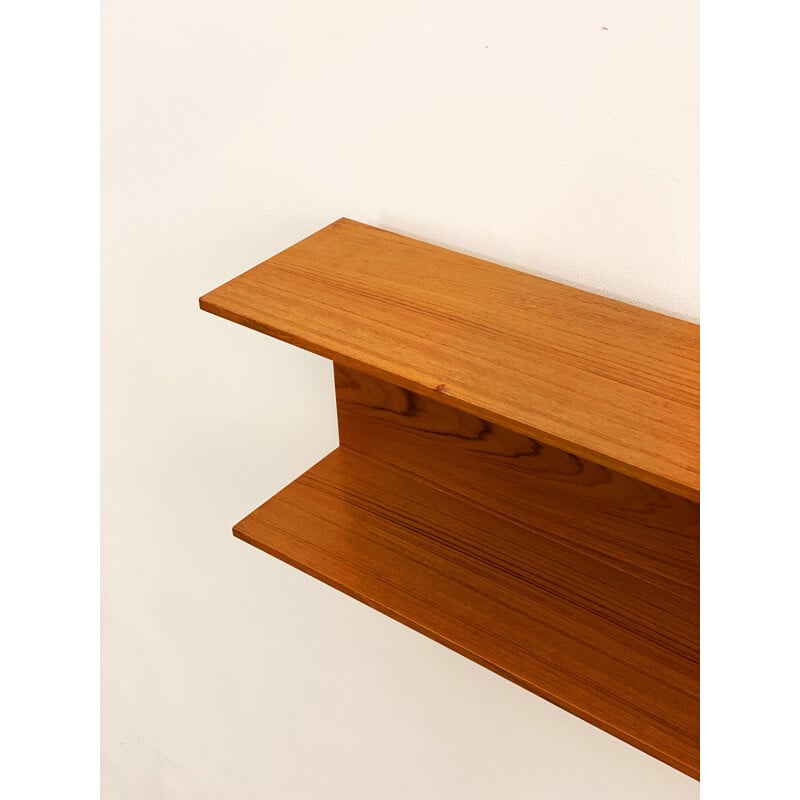 Mid-Century Teak Wall-Mounted Shelf by Walter Wirz for Wilhelm Renz 1960s