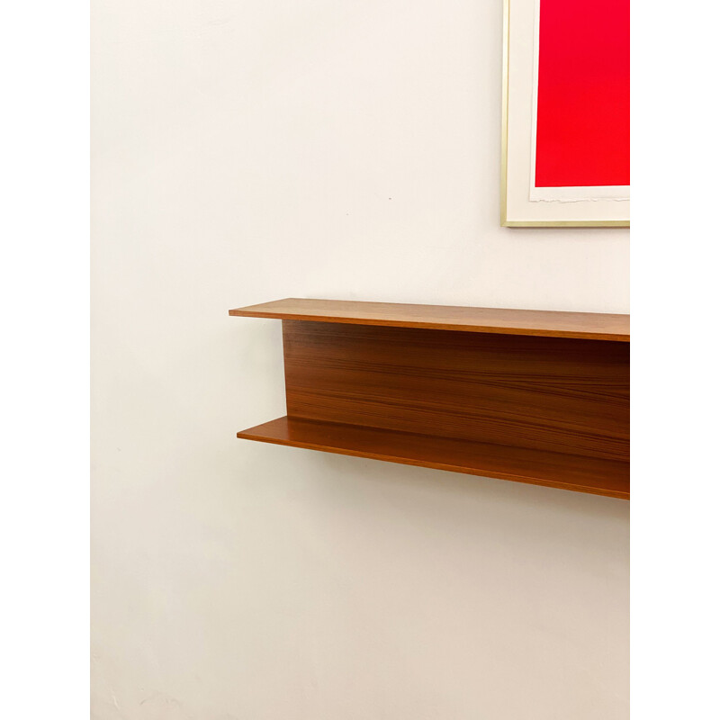 Mid-Century Teak Wall-Mounted Shelf by Walter Wirz for Wilhelm Renz 1960s