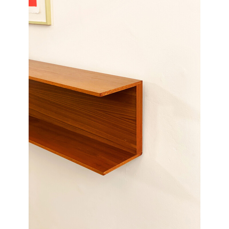 Mid-Century Teak Wall-Mounted Shelf by Walter Wirz for Wilhelm Renz 1960s