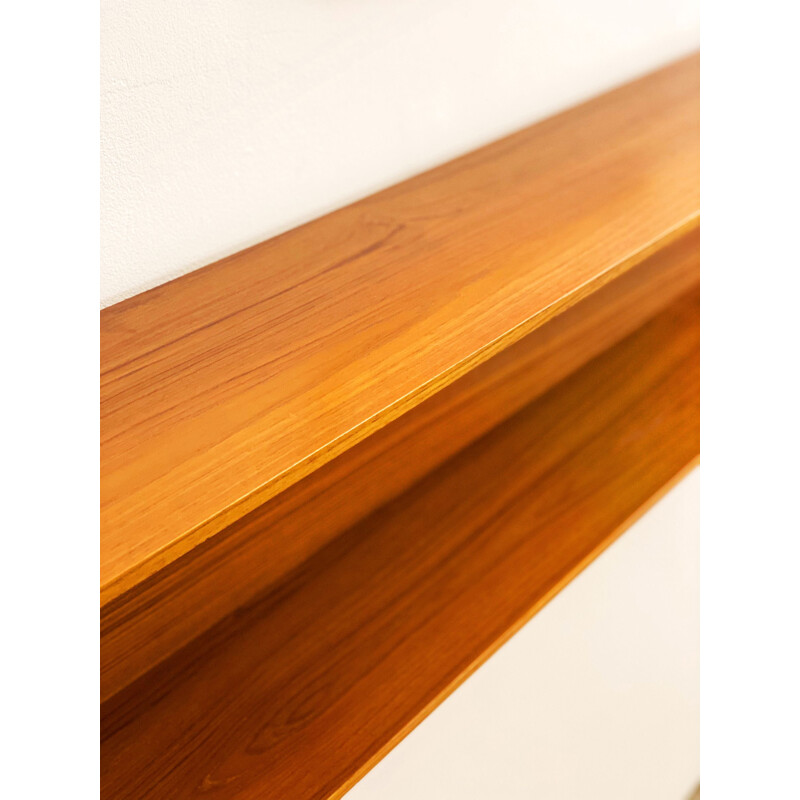 Mid-Century Teak Wall-Mounted Shelf by Walter Wirz for Wilhelm Renz 1960s