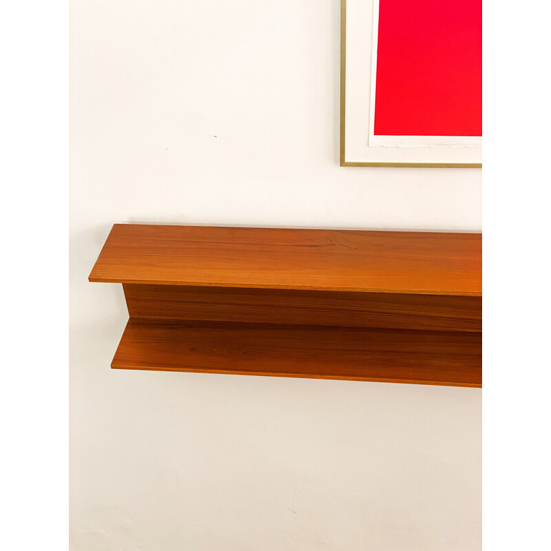 Mid-Century Teak Wall-Mounted Shelf by Walter Wirz for Wilhelm Renz 1960s