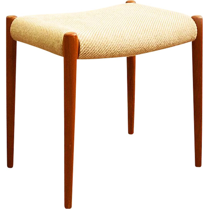 Mid-Century ottoman Teak Modell 80A Hocker von Niels Otto Møller for J.L. Møllers,Danish 1960s