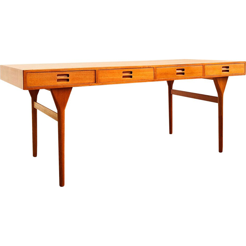 Mid-Century Teak Desk by Nanna Ditzel for Søren Willadsen Møbelfabrik, Danish 1950s